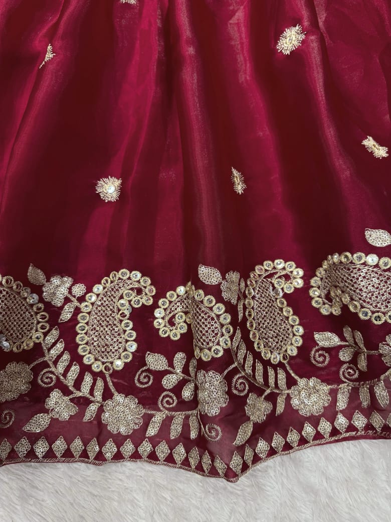 Embroidered Lehenga with Dupatta