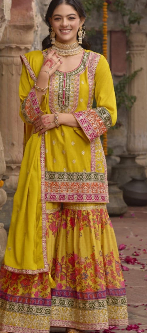Punjabi Set with Bell Bottom Pants