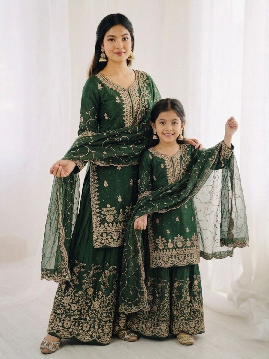 Mother and Daughter Punjabi Set| Single set also available