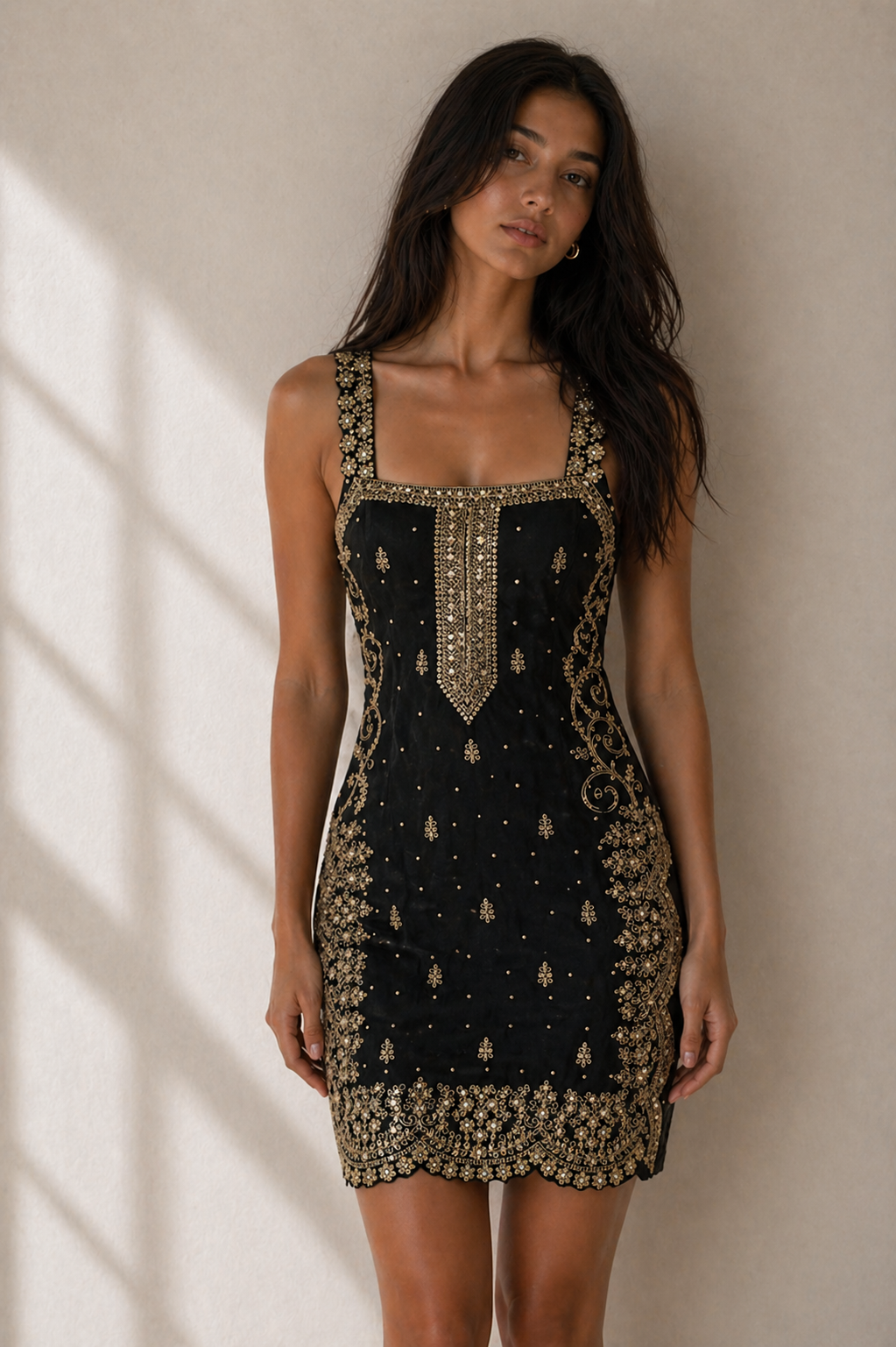 The Nyx Noir Heirloom Dress (Midnight Gold)