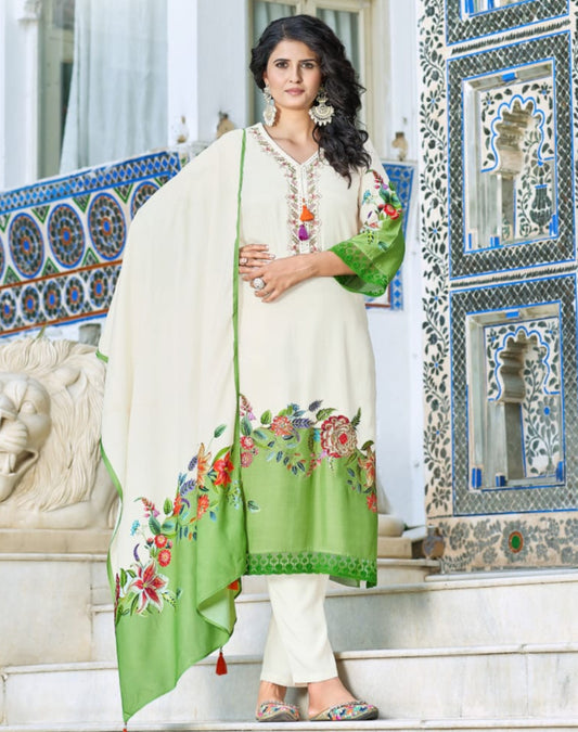 Elegant  Punjabi Set with Handwork & Lace Detailing – 4 Colour Options