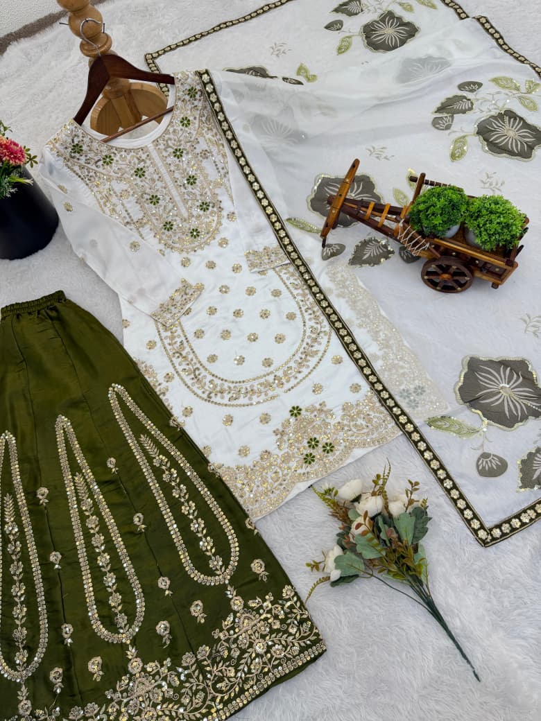 Zaria Silk Palazzo Set | Elevated Festive Edit