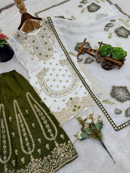 Zaria Silk Palazzo Set | Elevated Festive Edit