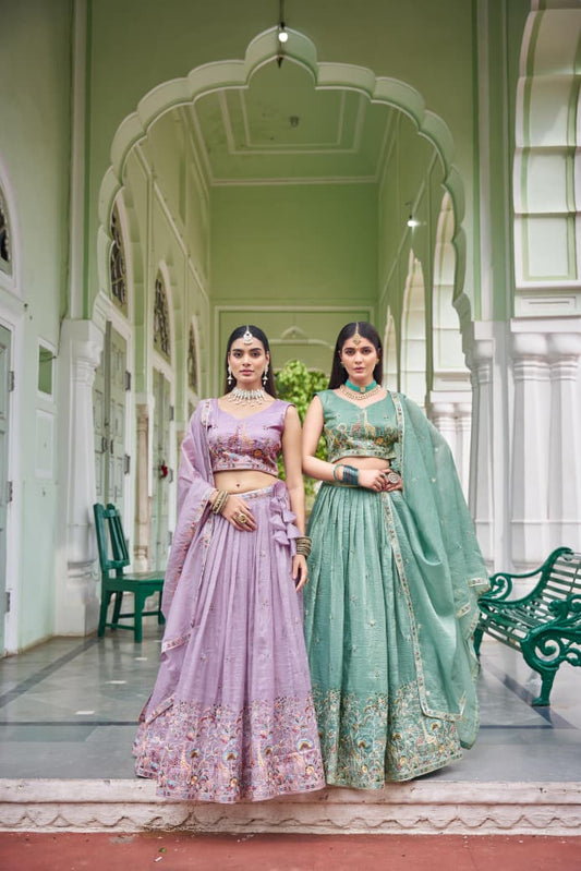 Blue or purple Lehenga