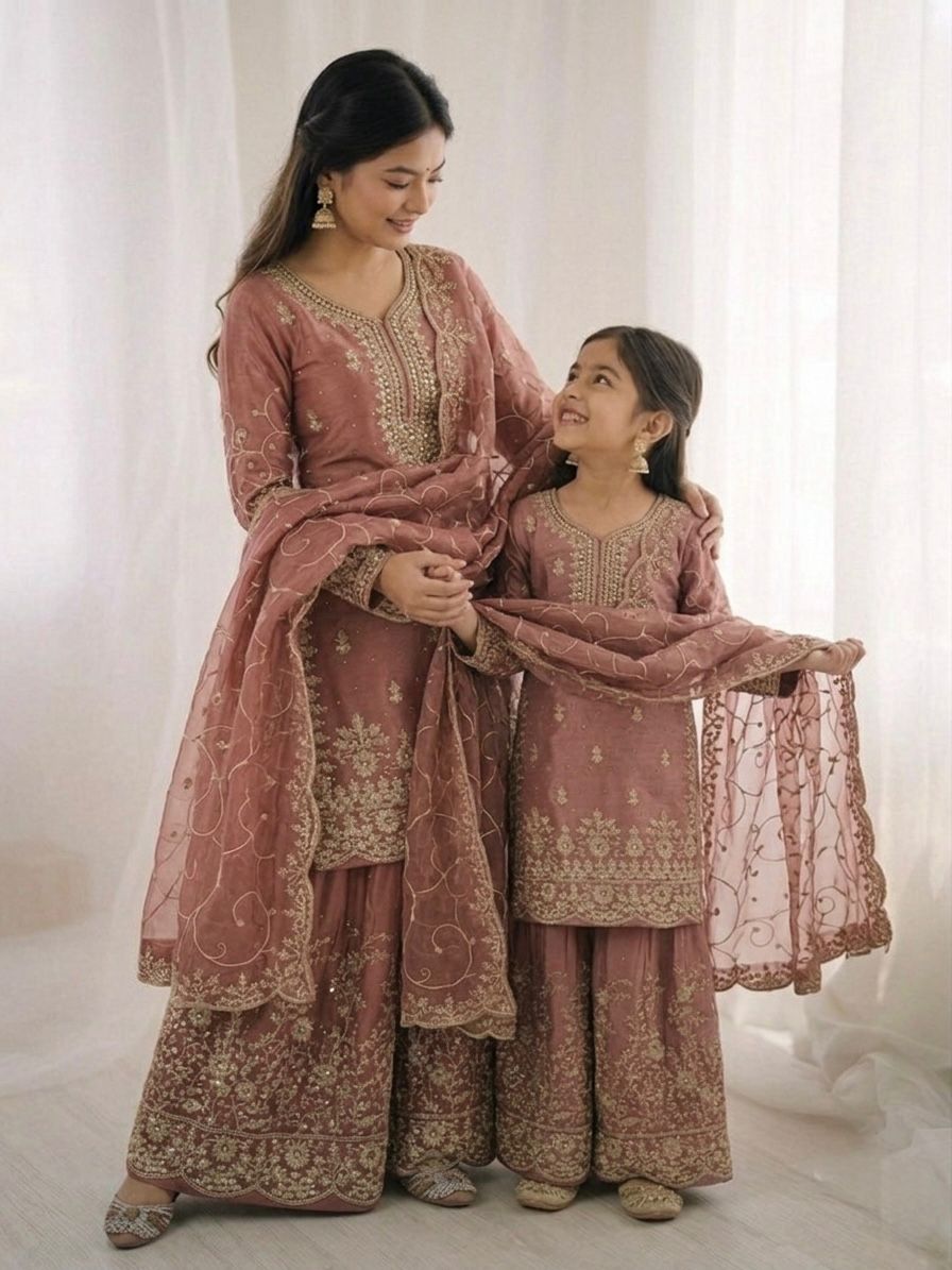 Mother and Daughter Punjabi Set| Single set also available