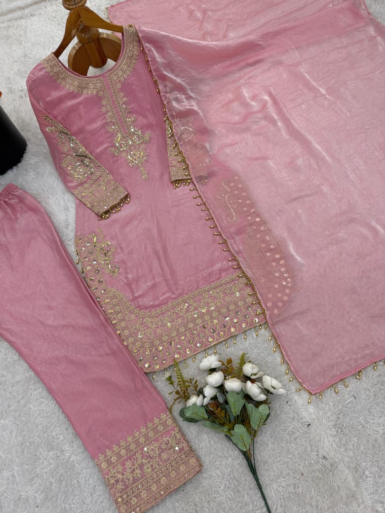 Pink Punjabi Set | Festive Occasion Wear
