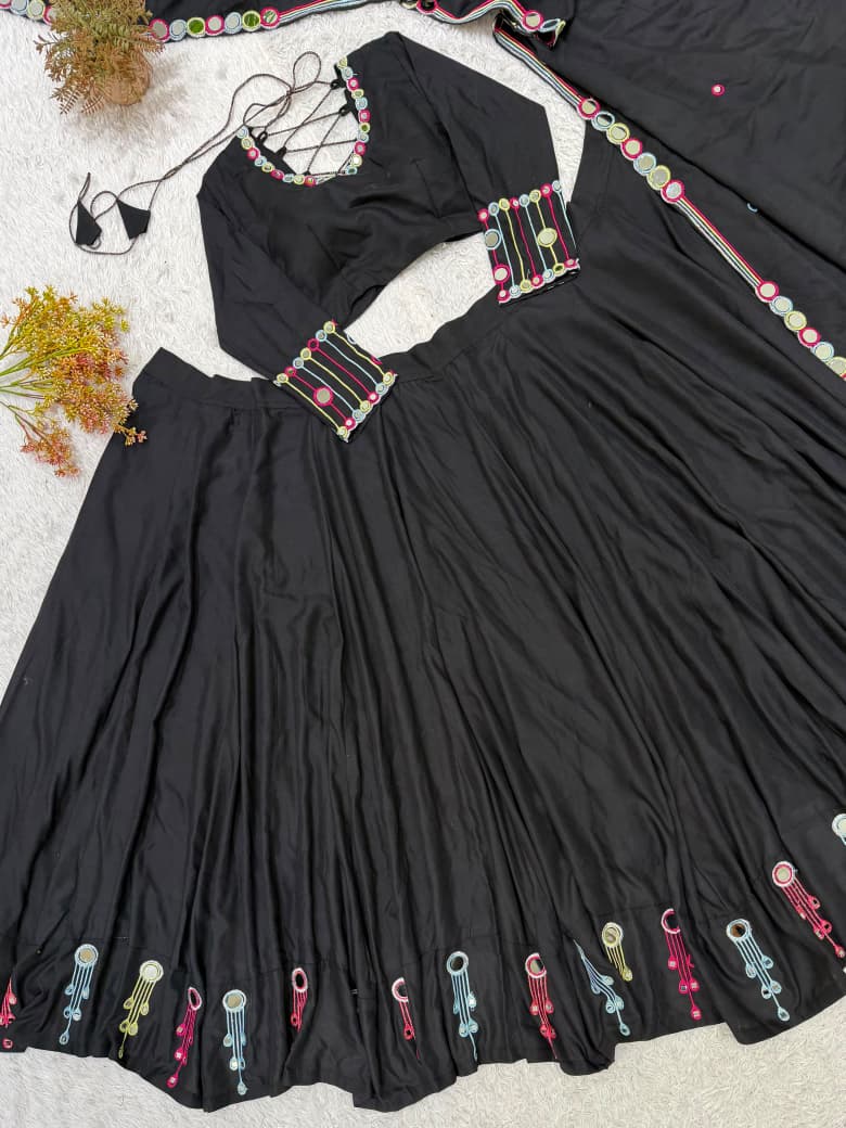 Mirror Work  Lehenga Choli with Dupatta